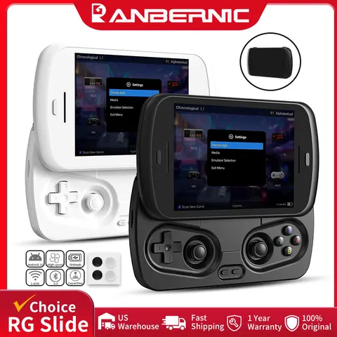 Anbernic RG Slide Retro Handheld Game Console 4.7" LTPS In-Cell Android Video Gaming Player Supports AI Assistant 1080p-Port Out