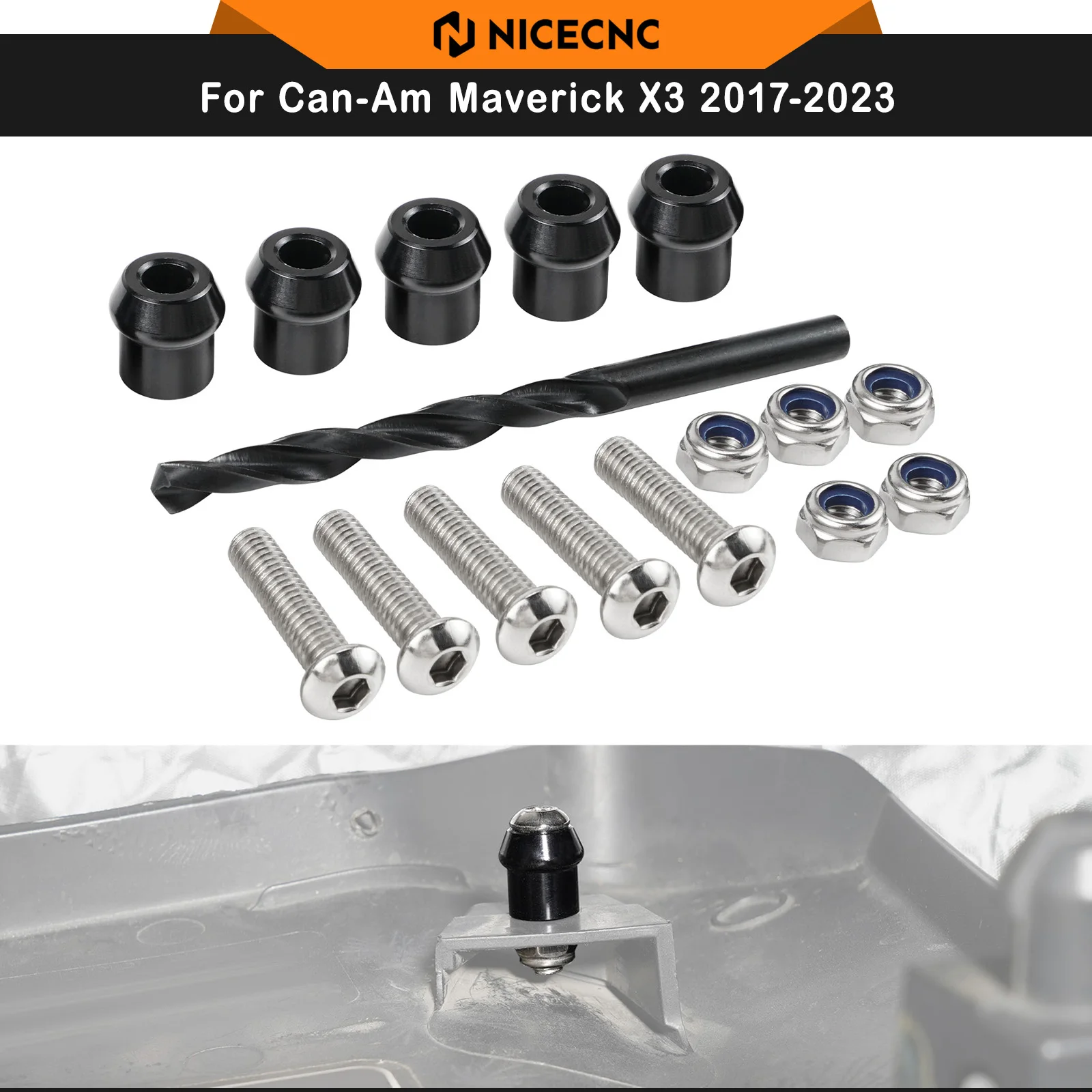 NICECNC For Canam Maverick X3 5PCS Aluminum Alloy Removable Hood Repair Kit For R RR MAX R RR 2017-2023 705014313 705010277
NICECNC For Canam Maverick X3 5PCS Aluminum Alloy Removable Hood Repair Kit For R RR MAX R RR 2017-2023 705014313 705010277