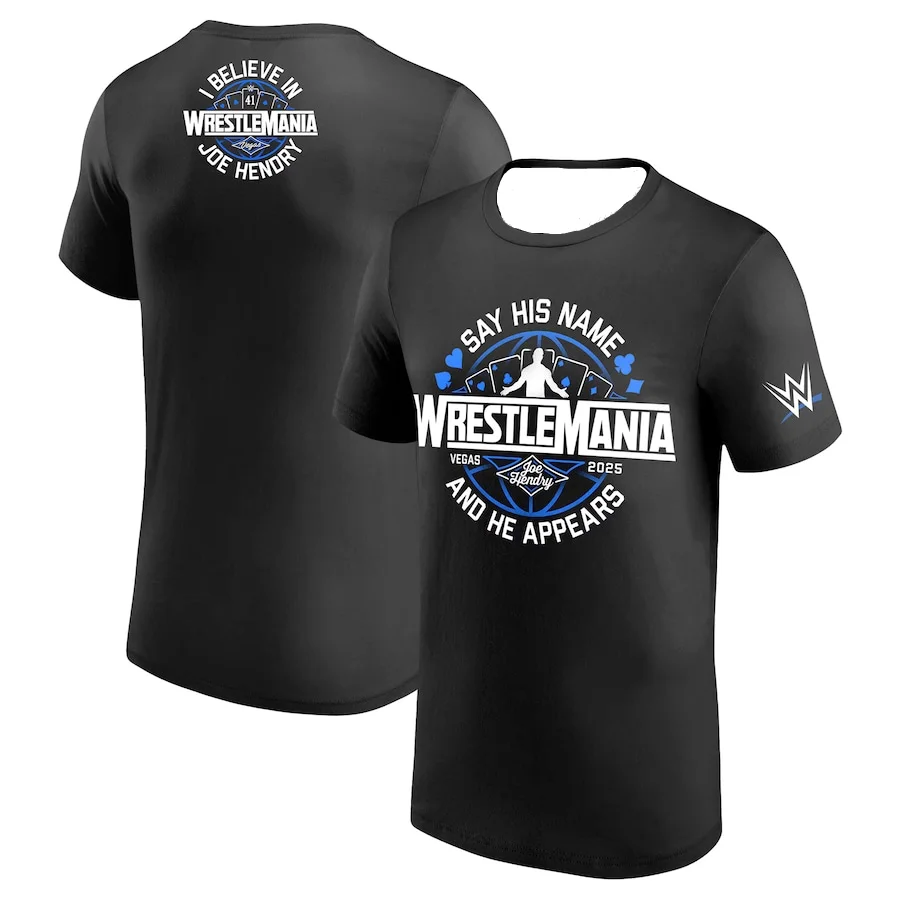 Мужская летняя одежда WWE Joe Hendry Wrestle Mania 41, футболка с логотипом, боевая футболка, быстросохнущая впитывающая пот футболка, топ Moto
Мужская летняя одежда WWE Joe Hendry Wrestle Mania 41, футболка с логотипом, боевая футболка, быстросохнущая впитывающая пот футболка, топ Moto