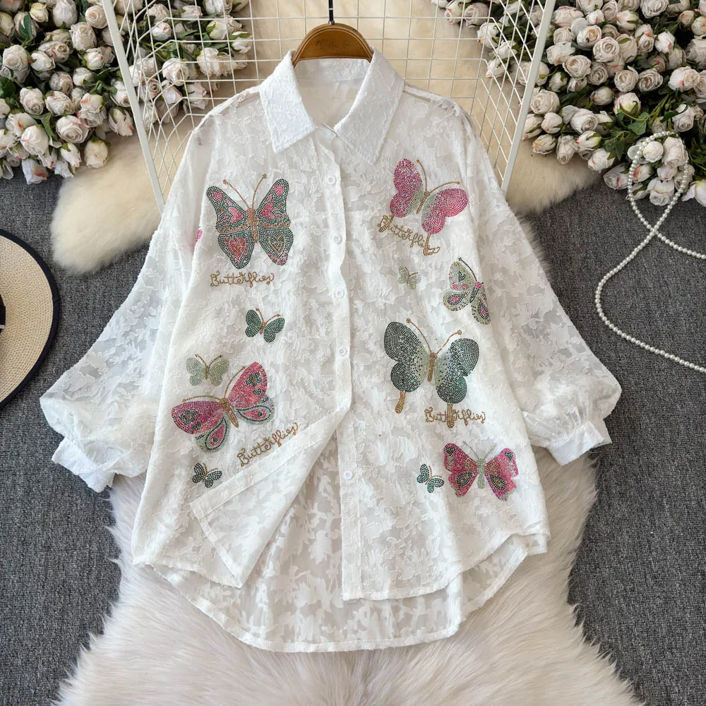 Women 2025 Three-dimensional Embroidery Lapel Shirt New Style Foreign Loose Long Tops
Women 2025 Three-dimensional Embroidery Lapel Shirt New Style Foreign Loose Long Tops
