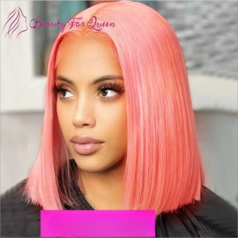 Brazilian Colored Human Hair Wig High Quality Light Pink Straight Short Bob For Women 13x4 Transparent HD Lace Frontal Wigs
Brazilian Colored Human Hair Wig High Quality Light Pink Straight Short Bob For Women 13x4 Transparent HD Lace Frontal Wigs