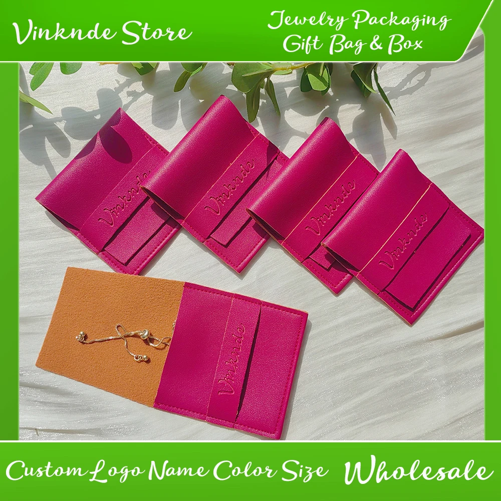 50Pcs Customized Logo Fashion Jewelry Gift Bag PU Leather Envelope Rose Black Pouch Ring Earring Organizer Wedding Favors Sack
50Pcs Customized Logo Fashion Jewelry Gift Bag PU Leather Envelope Rose Black Pouch Ring Earring Organizer Wedding Favors Sack