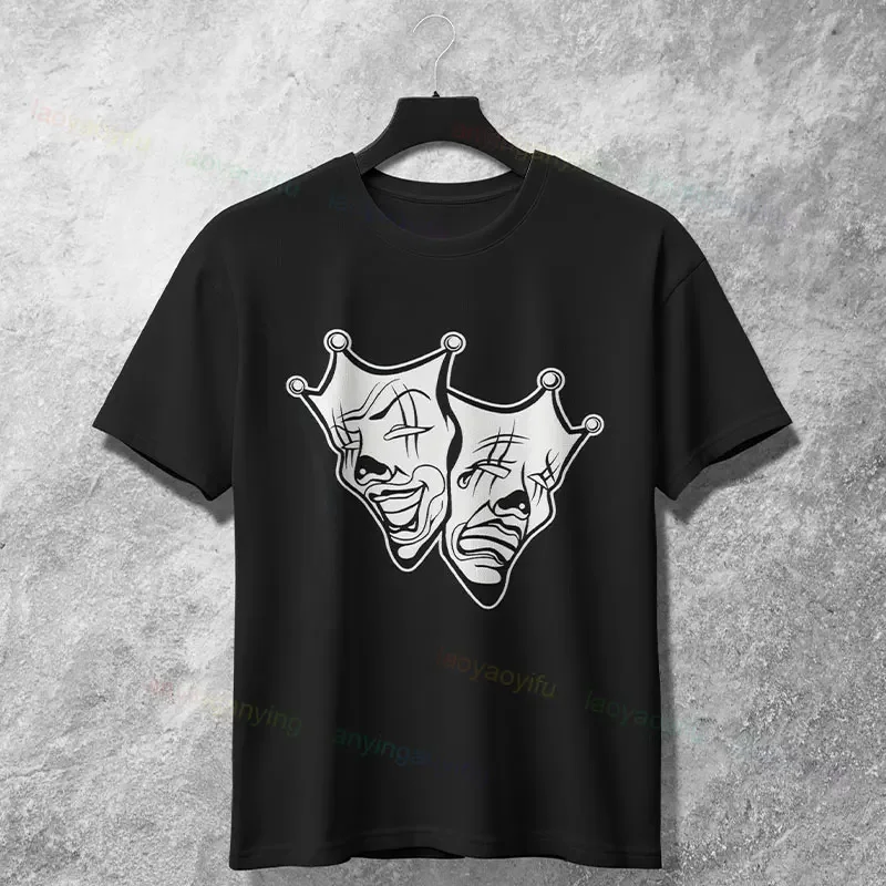 Drama Comedy Masks Chicano Art Graphic T-Shirt Men's Short Sleeve Casual Cotton Crewneck Tee
Drama Comedy Masks Chicano Art Graphic T-Shirt Men's Short Sleeve Casual Cotton Crewneck Tee