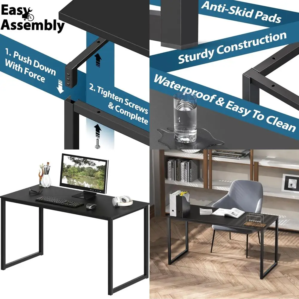 40 Modern Office Desk, Black
40 Modern Office Desk, Black