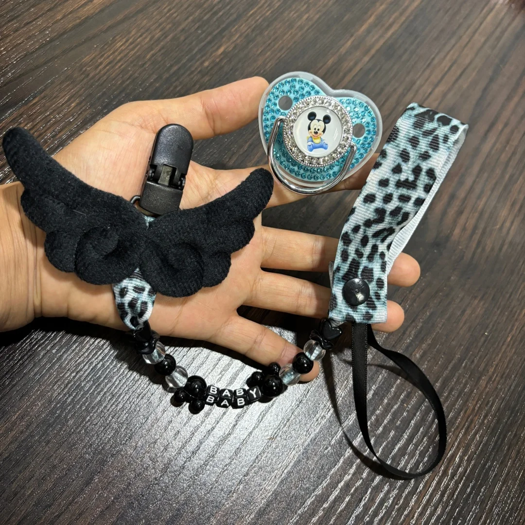 Leopard Print Fabric Pacifier Chain Clip Non Toxic Newborn Silicone Feeding Nipple Comfort Soother For Toddler 0-18 Months
Leopard Print Fabric Pacifier Chain Clip Non Toxic Newborn Silicone Feeding Nipple Comfort Soother For Toddler 0-18 Months