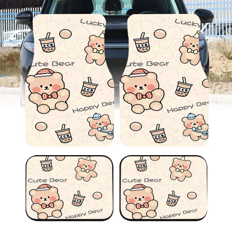 4Pcs Cute Bear Boba Tea Print Car Floor Mats Universal Non-slip Waterproof Floor Mats for Car SUV Truck Interior Decor
4Pcs Cute Bear Boba Tea Print Car Floor Mats Universal Non-slip Waterproof Floor Mats for Car SUV Truck Interior Decor