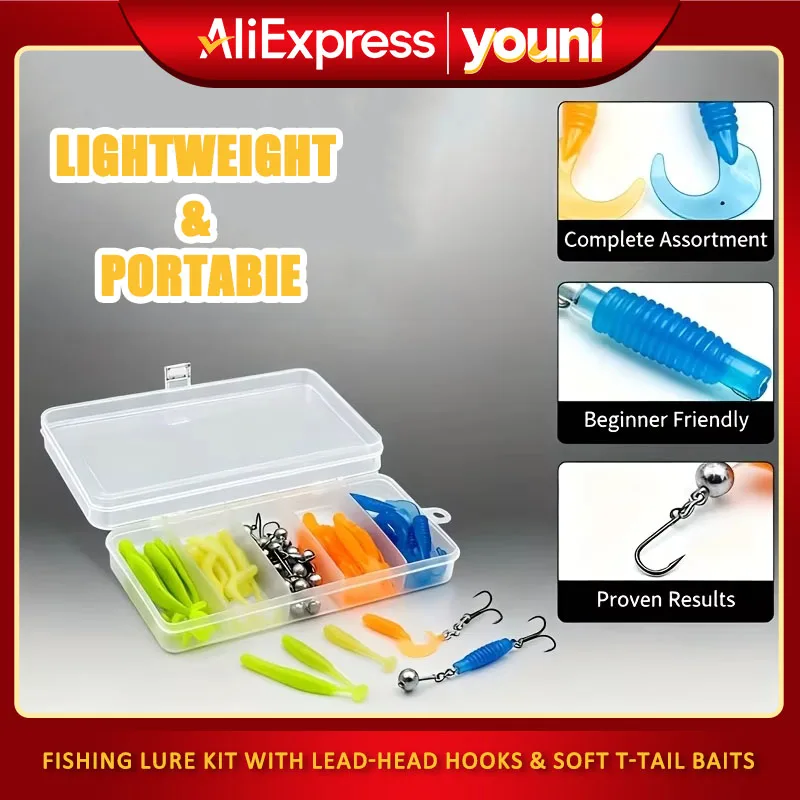 Набор приманок с Т-образным хвостом и джиг-приманкой для ловли окуня/щуки — мягкие пластиковые приманки для пресной и соленой воды
Набор приманок с Т-образным хвостом и джиг-приманкой для ловли окуня/щуки — мягкие пластиковые приманки для пресной и соленой воды