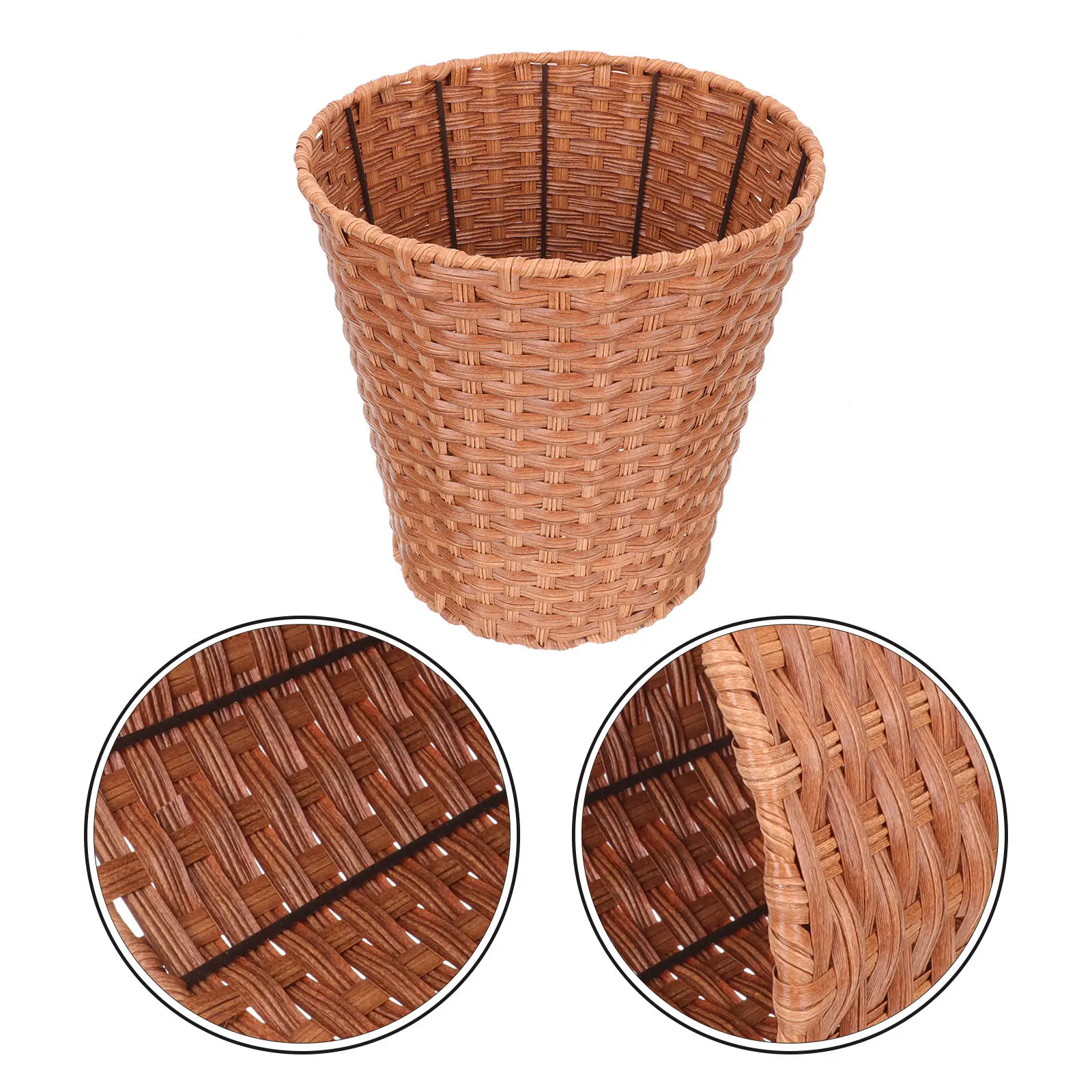 Плетеная корзина из искусственного ротанга для хранения, многофункциональная декоративная урна для мусора для дома, гостиной, рабочего стола, для фруктов
Плетеная корзина из искусственного ротанга для хранения, многофункциональная декоративная урна для мусора для дома, гостиной, рабочего стола, для фруктов