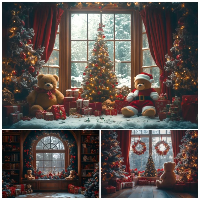Merry Christmas Toy Bear Window Backdrop Winter Snow Baby Photo Photographic Family Party Photography Background Photo Studio
Merry Christmas Toy Bear Window Backdrop Winter Snow Baby Photo Photographic Family Party Photography Background Photo Studio