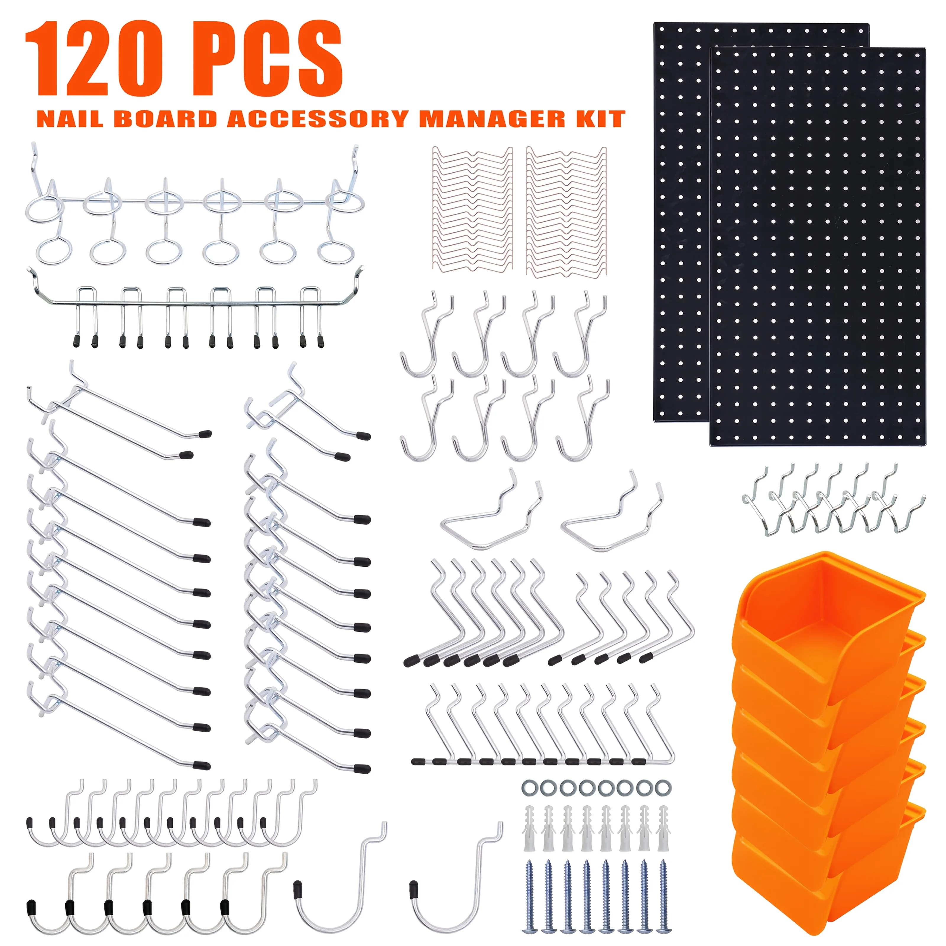 120pcs Pegboard Accessories Organizer Kit, Peg Board Hooks Set with Bins for Organizing Various Tools, 1/8 And 1/4 Inch Pegboard Hooks Assortment for Hanging Storage, Garage Wall Attachments
120pcs Pegboard Accessories Organizer Kit, Peg Board Hooks Set with Bins for Organizing Various Tools, 1/8 And 1/4 Inch Pegboard Hooks Assortment for Hanging Storage, Garage Wall Attachments