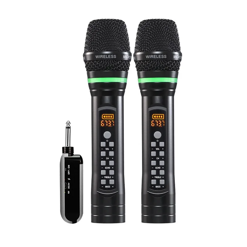 D300-813 UHF Frequency-Adjustable Wireless Microphone, 50X2 Channels Rechargeable, 8-12H Battery for Home Karaoke/Outdoor/Stage
D300-813 UHF Frequency-Adjustable Wireless Microphone, 50X2 Channels Rechargeable, 8-12H Battery for Home Karaoke/Outdoor/Stage