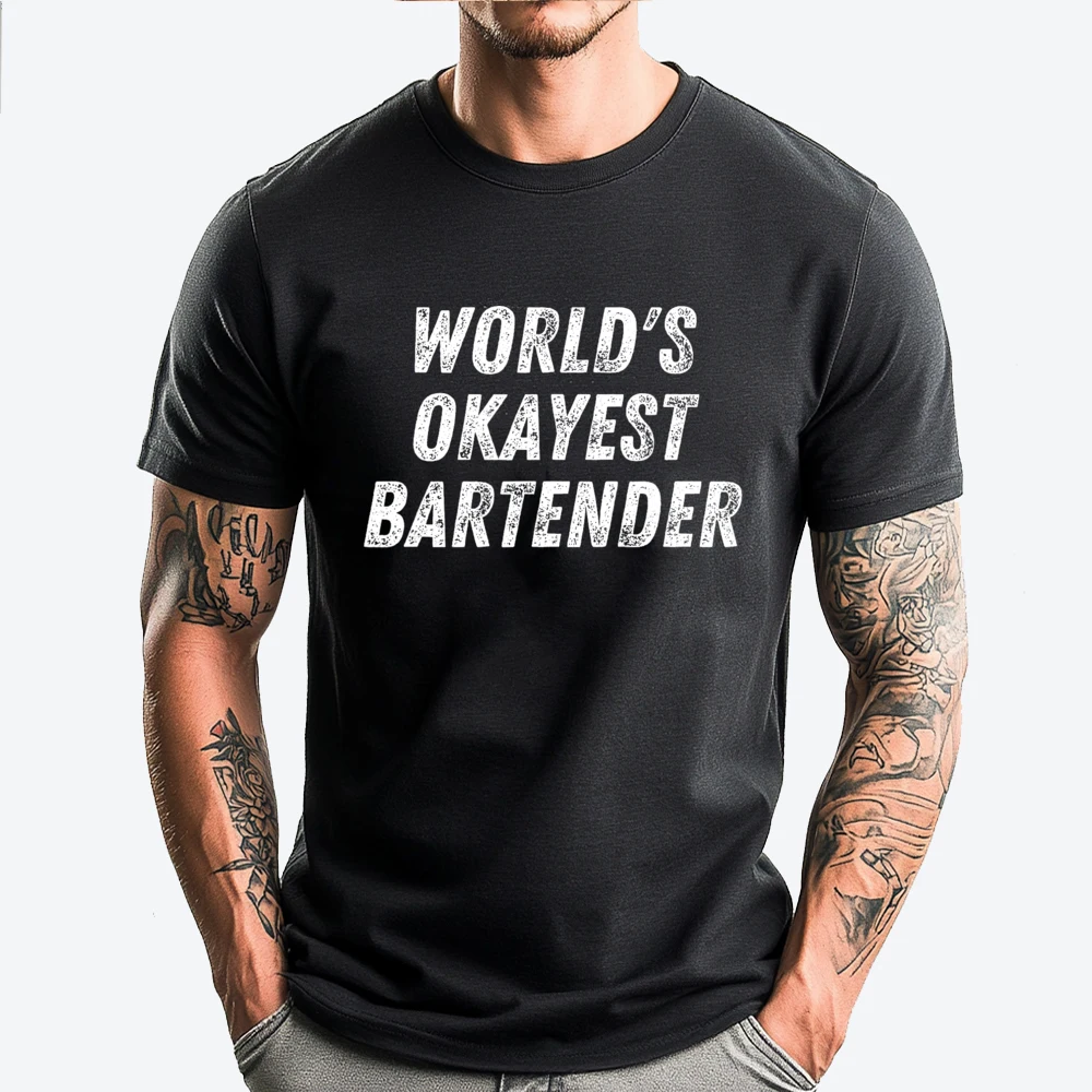 World's Okayest Bartender Funny Bartending Mixologist Black T Shirts Harajuku T Shirts Original Mens T-Shirts Crazy
World's Okayest Bartender Funny Bartending Mixologist Black T Shirts Harajuku T Shirts Original Mens T-Shirts Crazy