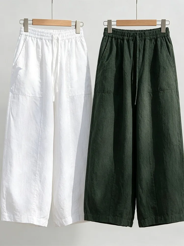 Retro Large Size Lantern Pants Women's Summer Elastic Waist Belt Loose Slimming Casual Nine Point Wide Leg Pants
Retro Large Size Lantern Pants Women's Summer Elastic Waist Belt Loose Slimming Casual Nine Point Wide Leg Pants