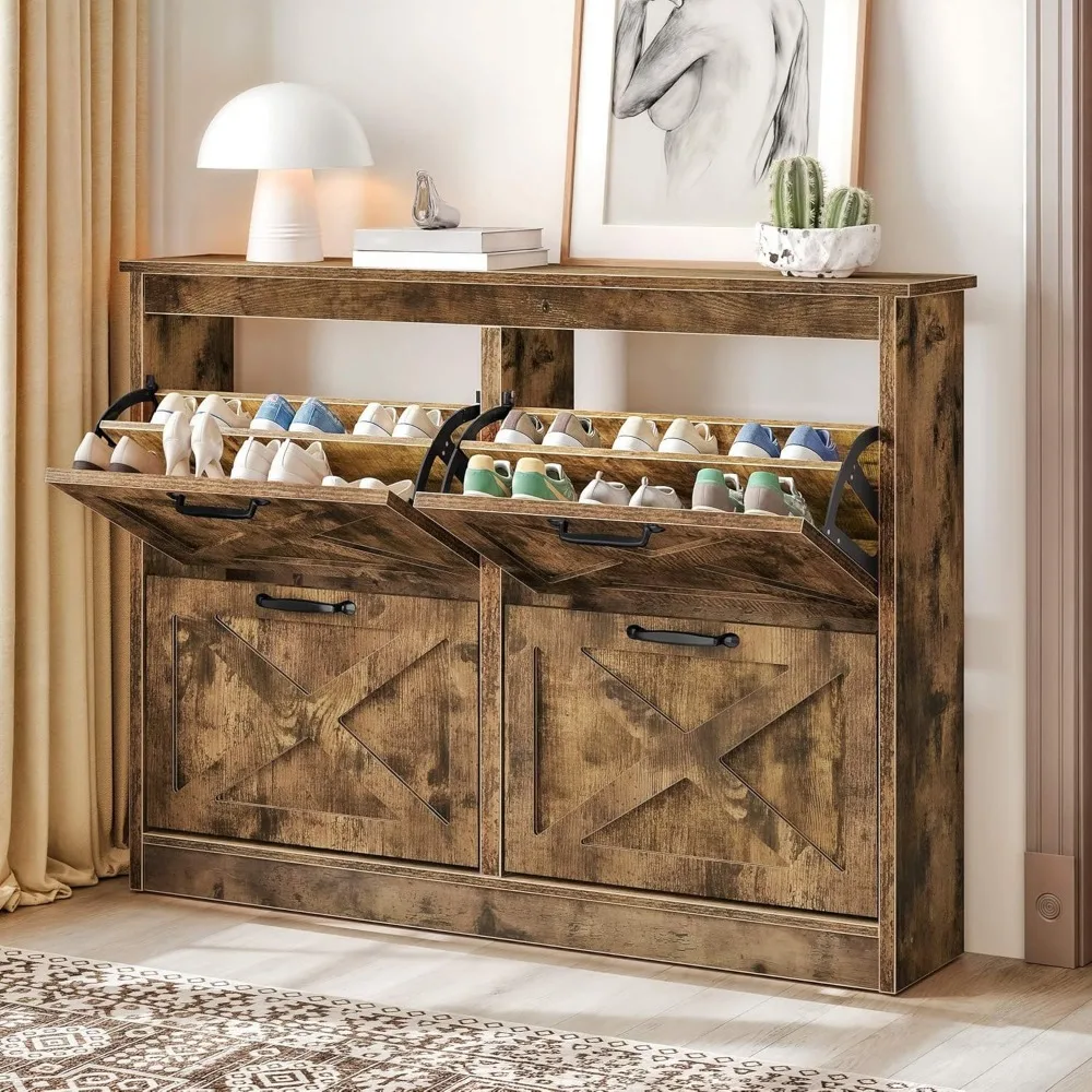 4-Flip Drawer Shoe Cabinet | Freestanding Narrow Organizer for Entryway, Hallway & Living Room
4-Flip Drawer Shoe Cabinet | Freestanding Narrow Organizer for Entryway, Hallway & Living Room