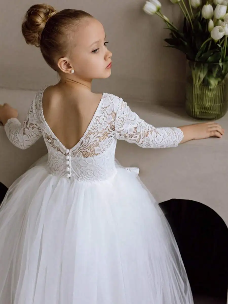 Women Lace Deep V Back Long Sleeve Princess Ball Gown Dress For Wedding Party Prom
Women Lace Deep V Back Long Sleeve Princess Ball Gown Dress For Wedding Party Prom