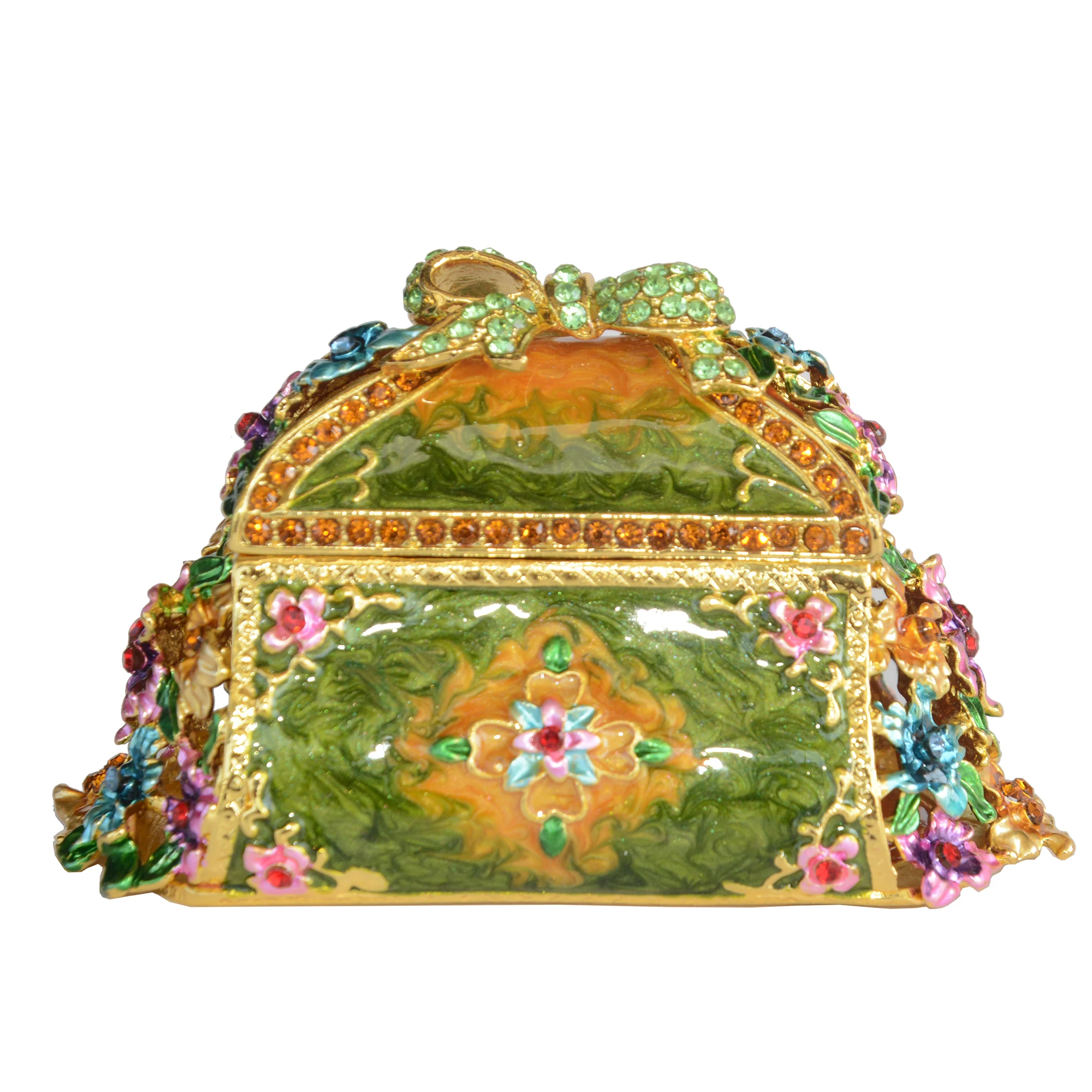 Purse Handbag Trinket Box Gems Decorative Jewelry Holder Enameled Hand Painted Jewellery Organizer
Purse Handbag Trinket Box Gems Decorative Jewelry Holder Enameled Hand Painted Jewellery Organizer