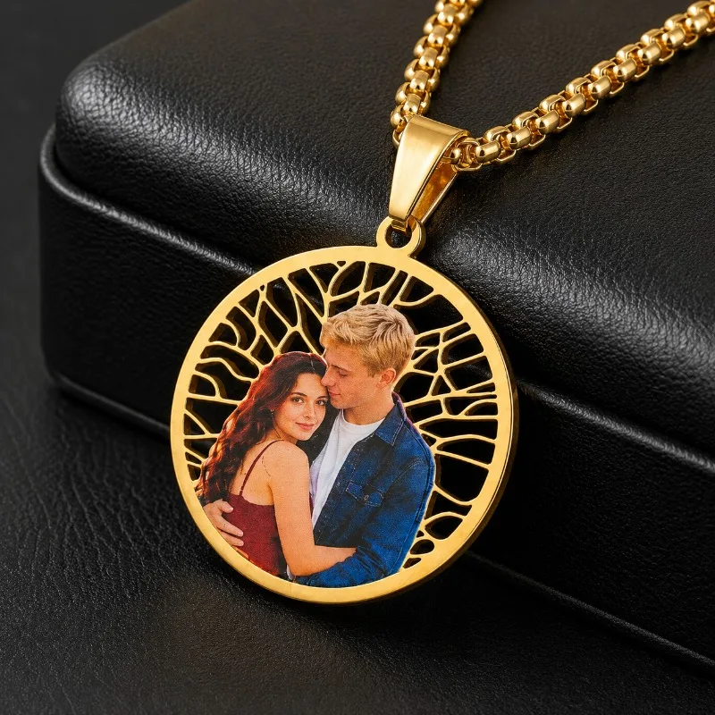 Custom Photo Necklace Stainless Steel Round Tree Pendant Personalized Picture Name Jewelry Gift for Women
Custom Photo Necklace Stainless Steel Round Tree Pendant Personalized Picture Name Jewelry Gift for Women