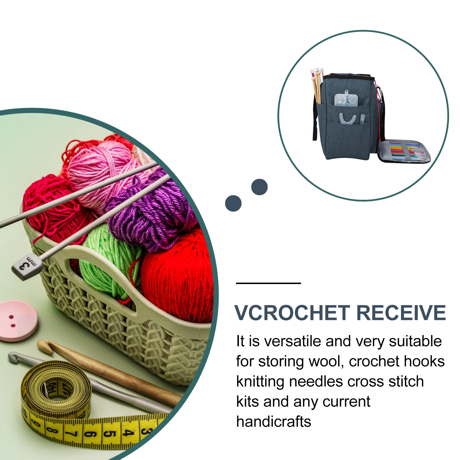 Knitting Tool Storage Bag Crochet Organizer Tote Hook Yarn Thread Exquisite Toolbox
Knitting Tool Storage Bag Crochet Organizer Tote Hook Yarn Thread Exquisite Toolbox