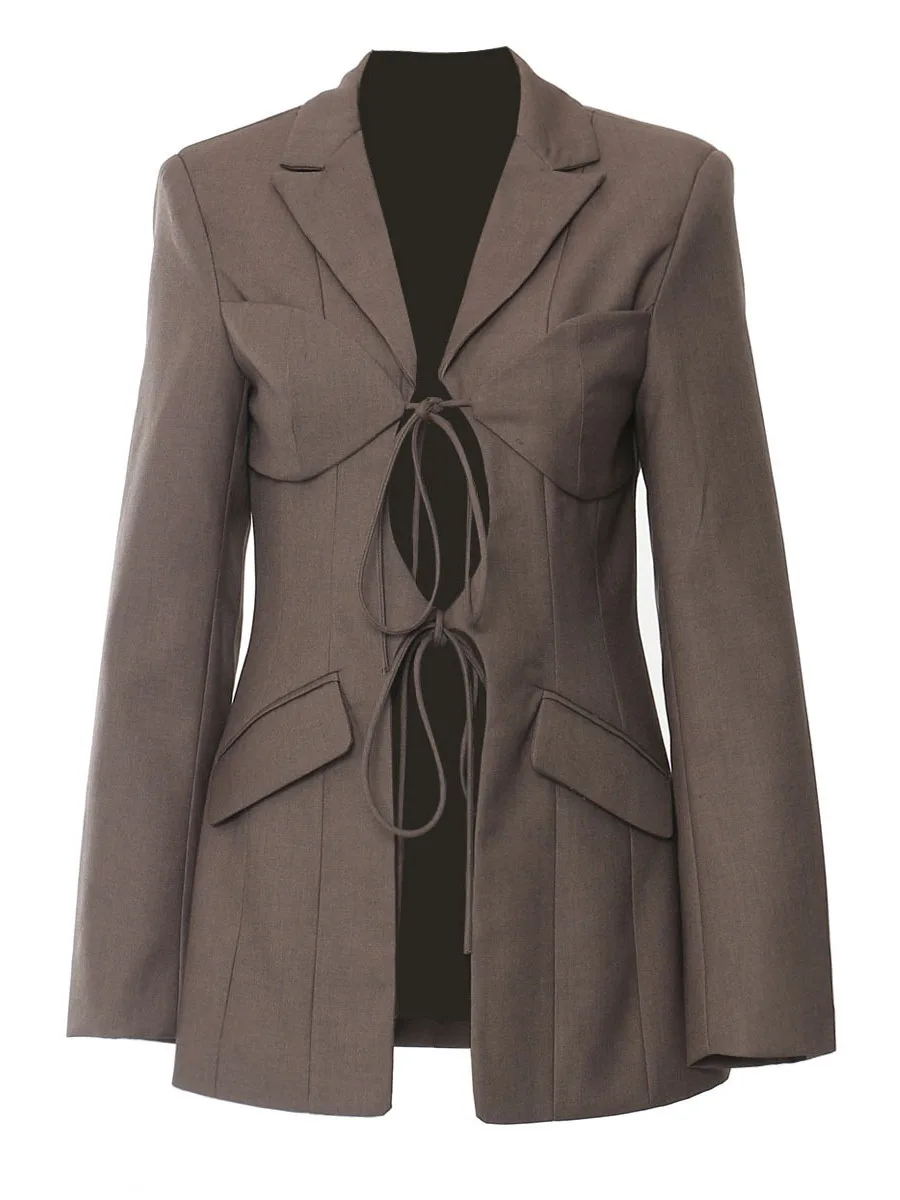 Style Long Sleeve Hollow out Sexy Belted Tailored Women's Street Fashion Suit Jacket Autumn Winter Fashion Trend
Style Long Sleeve Hollow out Sexy Belted Tailored Women's Street Fashion Suit Jacket Autumn Winter Fashion Trend