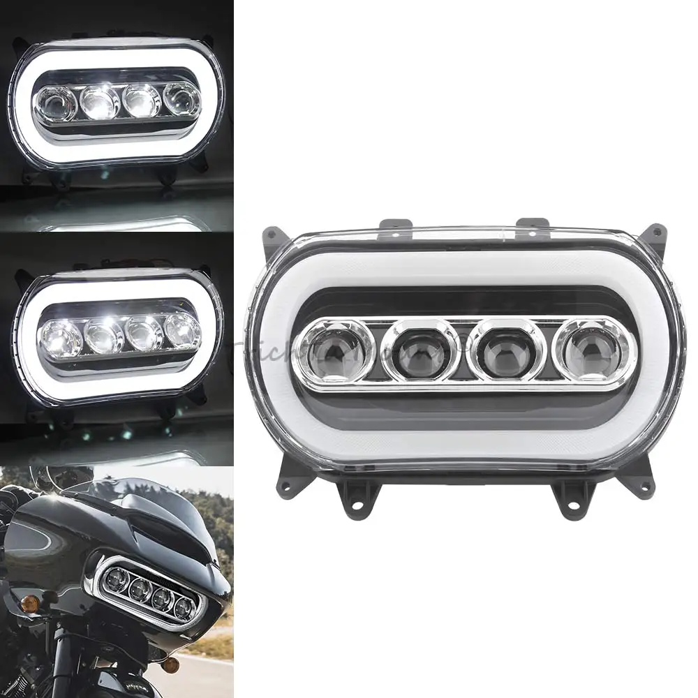 LED Headlight Motorcycle High Low Beam Headlamp Daytime Running Light For Harley Road Glide CVO Special Ultra FLTRX 2015-2024
LED Headlight Motorcycle High Low Beam Headlamp Daytime Running Light For Harley Road Glide CVO Special Ultra FLTRX 2015-2024