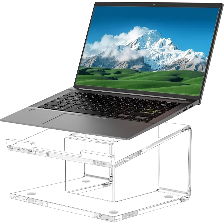 Acrylic Laptop Stand for Desk Laptop Riser for 1015.6 Inch Laptops Ergonomic Computer Stand Holder Compatible with books and No
Acrylic Laptop Stand for Desk Laptop Riser for 1015.6 Inch Laptops Ergonomic Computer Stand Holder Compatible with books and No