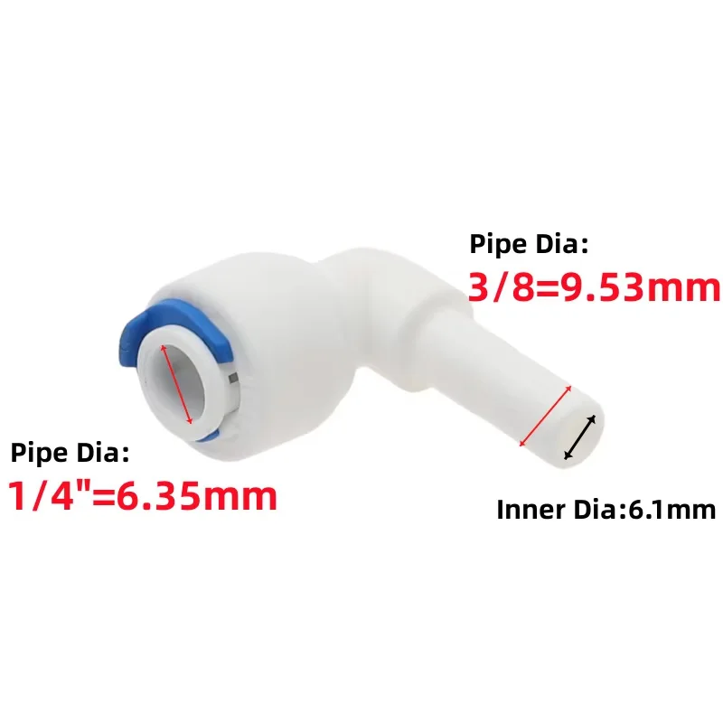 Water Plastic Pipe Fitting Straight/Elbow/Tee 1/4" 3/8" Hose OD To 1/4" 3/8" Pipe Reverse Osmosis System Quick Connector
Water Plastic Pipe Fitting Straight/Elbow/Tee 1/4" 3/8" Hose OD To 1/4" 3/8" Pipe Reverse Osmosis System Quick Connector
