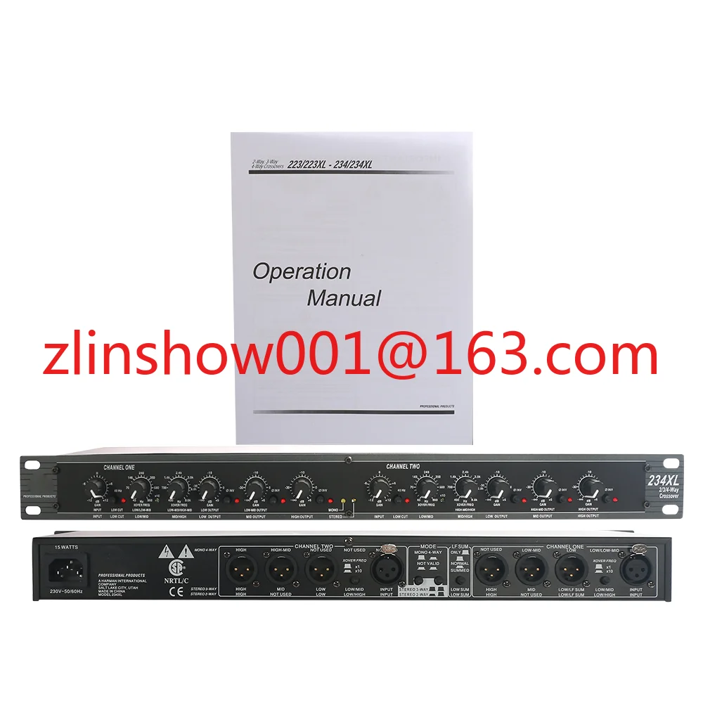DBX 234 professional audio peripherals stereo 2/3 channels, mono 4 channels 234XL for electronic crossover and XLR
DBX 234 professional audio peripherals stereo 2/3 channels, mono 4 channels 234XL for electronic crossover and XLR