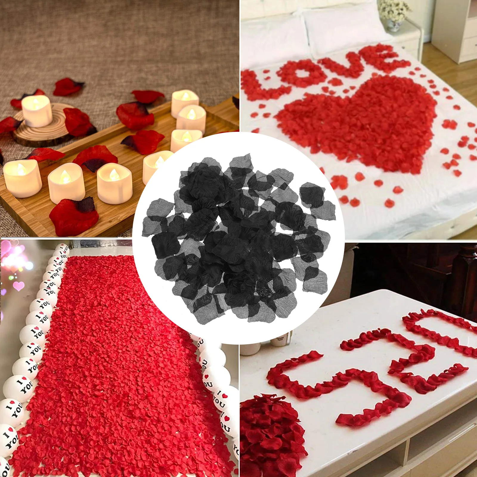 12pcs Black Rose Petals 12 Bags Romantic Flower Vase Filler Wedding Decoration Reusable Non woven FabricPetals
12pcs Black Rose Petals 12 Bags Romantic Flower Vase Filler Wedding Decoration Reusable Non woven FabricPetals