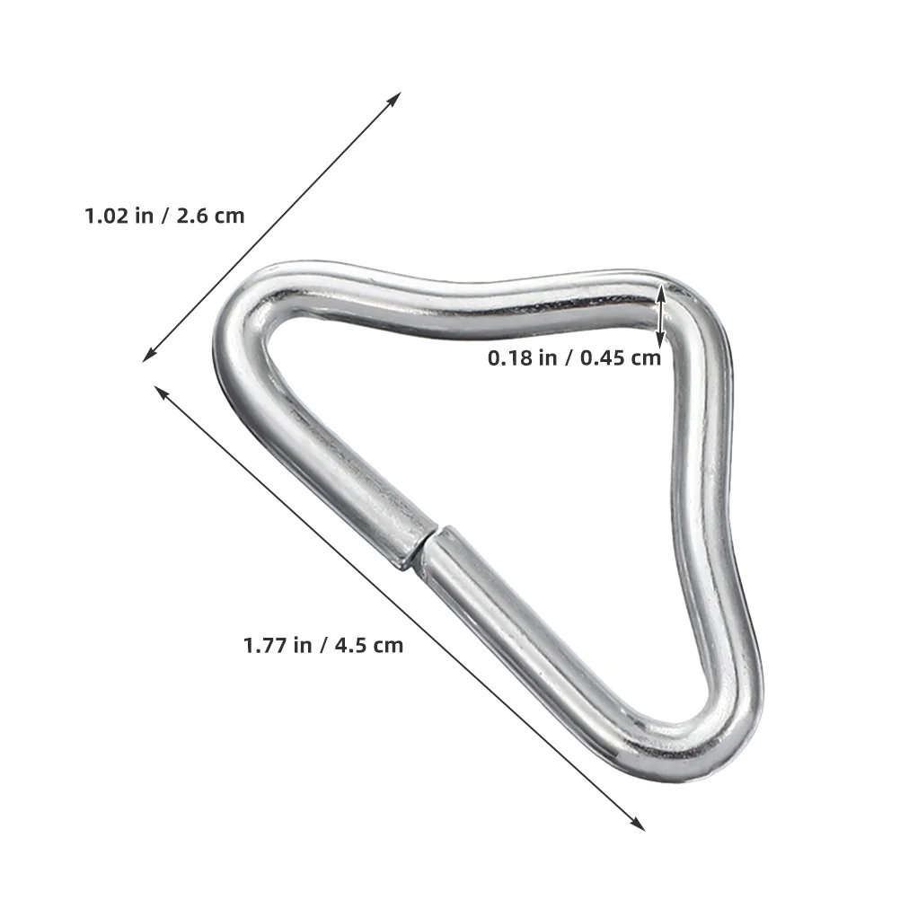 25Pcs Metal Triangle Ring Buckles for Trampoline Mesh Strong Wear Resistant Replacement Parts Professional Grade Jumping Bed
25Pcs Metal Triangle Ring Buckles for Trampoline Mesh Strong Wear Resistant Replacement Parts Professional Grade Jumping Bed