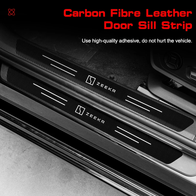4Pcs Carbon Fiber Car Door Sill Protector Welcome Pedal Decoration Leather Stickers for Zeekr 001 MIX 009 007 Zeekr X 7X
4Pcs Carbon Fiber Car Door Sill Protector Welcome Pedal Decoration Leather Stickers for Zeekr 001 MIX 009 007 Zeekr X 7X