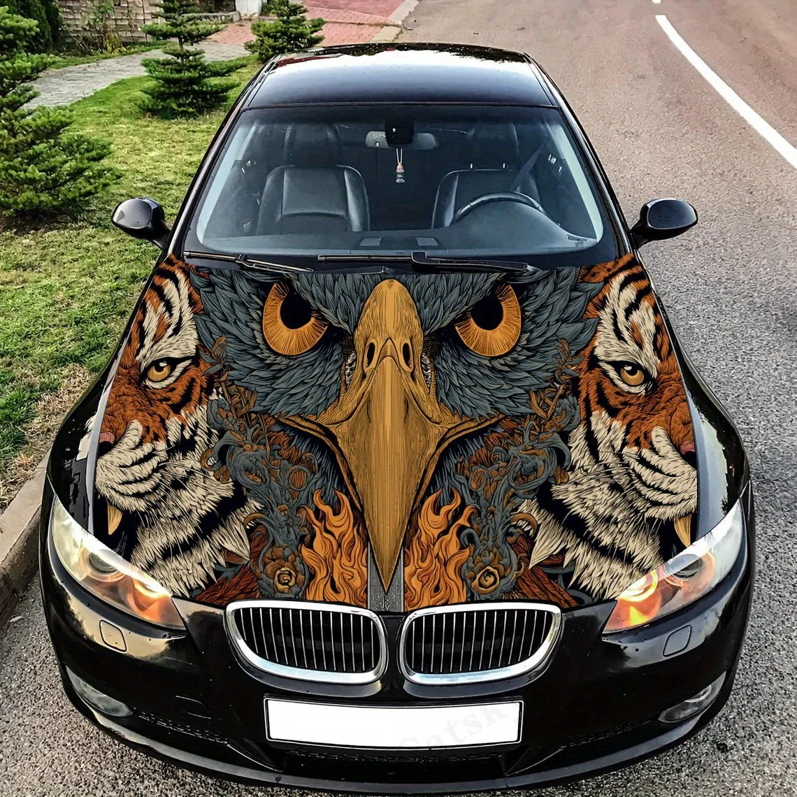 Mighty Gaze Eagle and Tiger Car Engine Hood Decal, Auto Cover Vinyl Wraps Sticker, Gift for Car Lovers, Anti-scratch PVC Car Pac
Mighty Gaze Eagle and Tiger Car Engine Hood Decal, Auto Cover Vinyl Wraps Sticker, Gift for Car Lovers, Anti-scratch PVC Car Pac