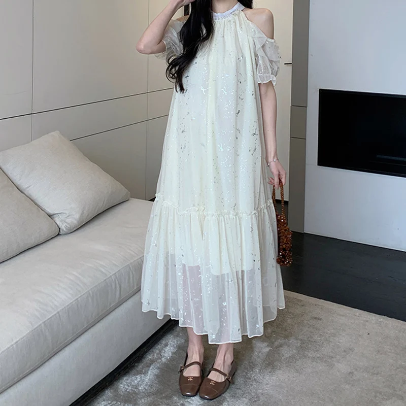 Pregnancy Dresses Korean Round Neck Short Sleeved Sweet Mesh Long Maternity Short Sleeved Dress
Pregnancy Dresses Korean Round Neck Short Sleeved Sweet Mesh Long Maternity Short Sleeved Dress
