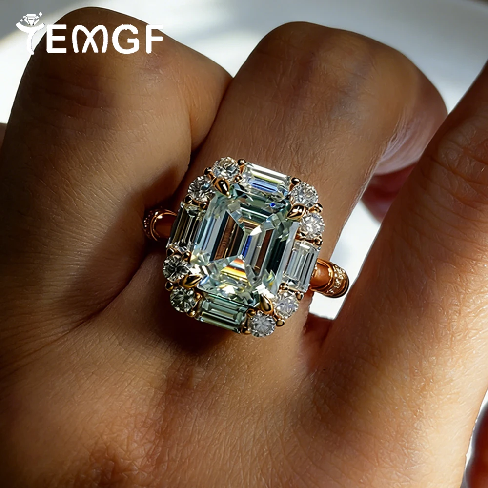 TEMGF Full D Color Moissanite Ring for Women S925 Silver Shiny 5CT Emerald Cut Wedding Party Ring Luxury Jewelry Certified 9CTTW
TEMGF Full D Color Moissanite Ring for Women S925 Silver Shiny 5CT Emerald Cut Wedding Party Ring Luxury Jewelry Certified 9CTTW
