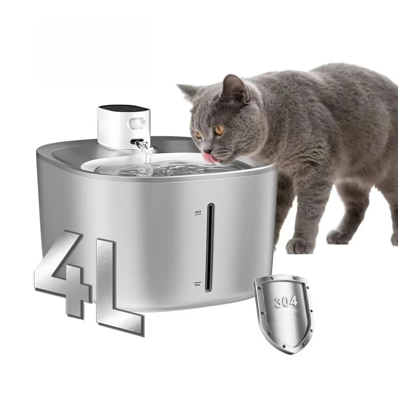 Wireless Cat Water Fountain Stainless Steel with Sensor 4L Pet Water Fountain Dispenser Quiet Cat Drinking Water Fountain
Wireless Cat Water Fountain Stainless Steel with Sensor 4L Pet Water Fountain Dispenser Quiet Cat Drinking Water Fountain