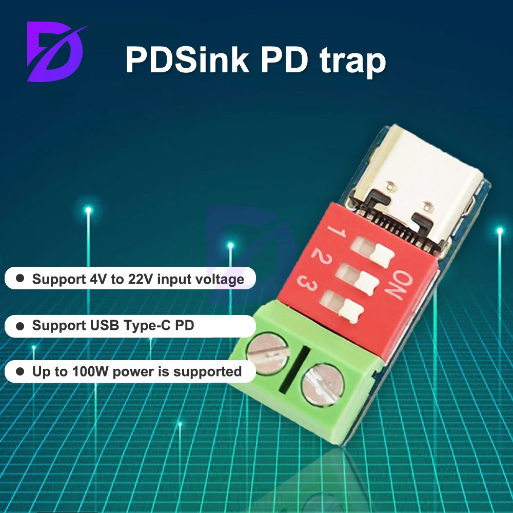 USB-C PD Trigger Board Module PD/QC Decoy Board Fast Charge USB Type-c to 12v High Speed Charger Power Module
USB-C PD Trigger Board Module PD/QC Decoy Board Fast Charge USB Type-c to 12v High Speed Charger Power Module