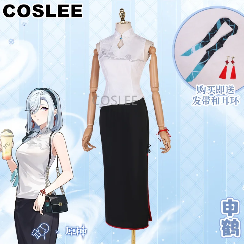 COSLEE Genshin Impact Shenhe Cosplay Costume Cheongsam Dress Uniform Game Suit Women Role Play Halloween Party Outfit New 2023
COSLEE Genshin Impact Shenhe Cosplay Costume Cheongsam Dress Uniform Game Suit Women Role Play Halloween Party Outfit New 2023