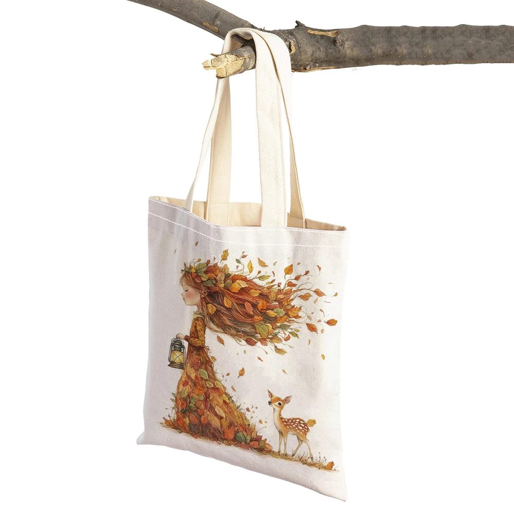 Casual Flower Leaf Girl Shopping Bag Cartoon Child Women Shopper Bags Double Print Lady Tote Daily Commuting Shoulder Handbag
Casual Flower Leaf Girl Shopping Bag Cartoon Child Women Shopper Bags Double Print Lady Tote Daily Commuting Shoulder Handbag