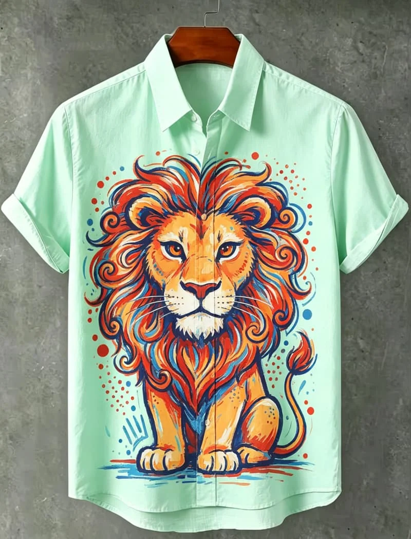 Men's Animal Graffiti Printed Short Sleeved shirt, Suitable For Summer wear, Casual activities, And Versatile Fun Styles
Men's Animal Graffiti Printed Short Sleeved shirt, Suitable For Summer wear, Casual activities, And Versatile Fun Styles