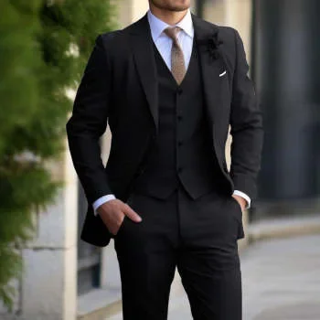 2025 New Fashion Casual Business Mn's 3 Piece Set Solid Color Blazers Suit Trousers Single-breasted Waistcoat Male Suit Sets
2025 New Fashion Casual Business Mn's 3 Piece Set Solid Color Blazers Suit Trousers Single-breasted Waistcoat Male Suit Sets