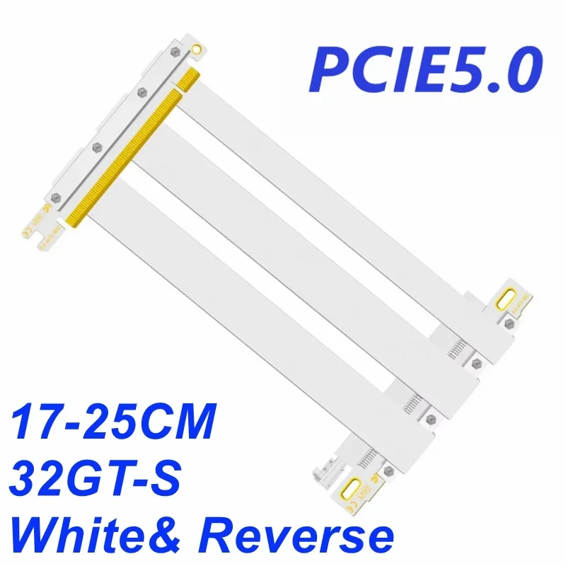 Кабель PCIe 16x Riser 185-250 мм, PCI Express 5.0 X16 Riser Dual Reverse, гибкий высокоскоростной удлинитель графического процессора для мини-шасси ITX A4
Кабель PCIe 16x Riser 185-250 мм, PCI Express 5.0 X16 Riser Dual Reverse, гибкий высокоскоростной удлинитель графического процессора для мини-шасси ITX A4