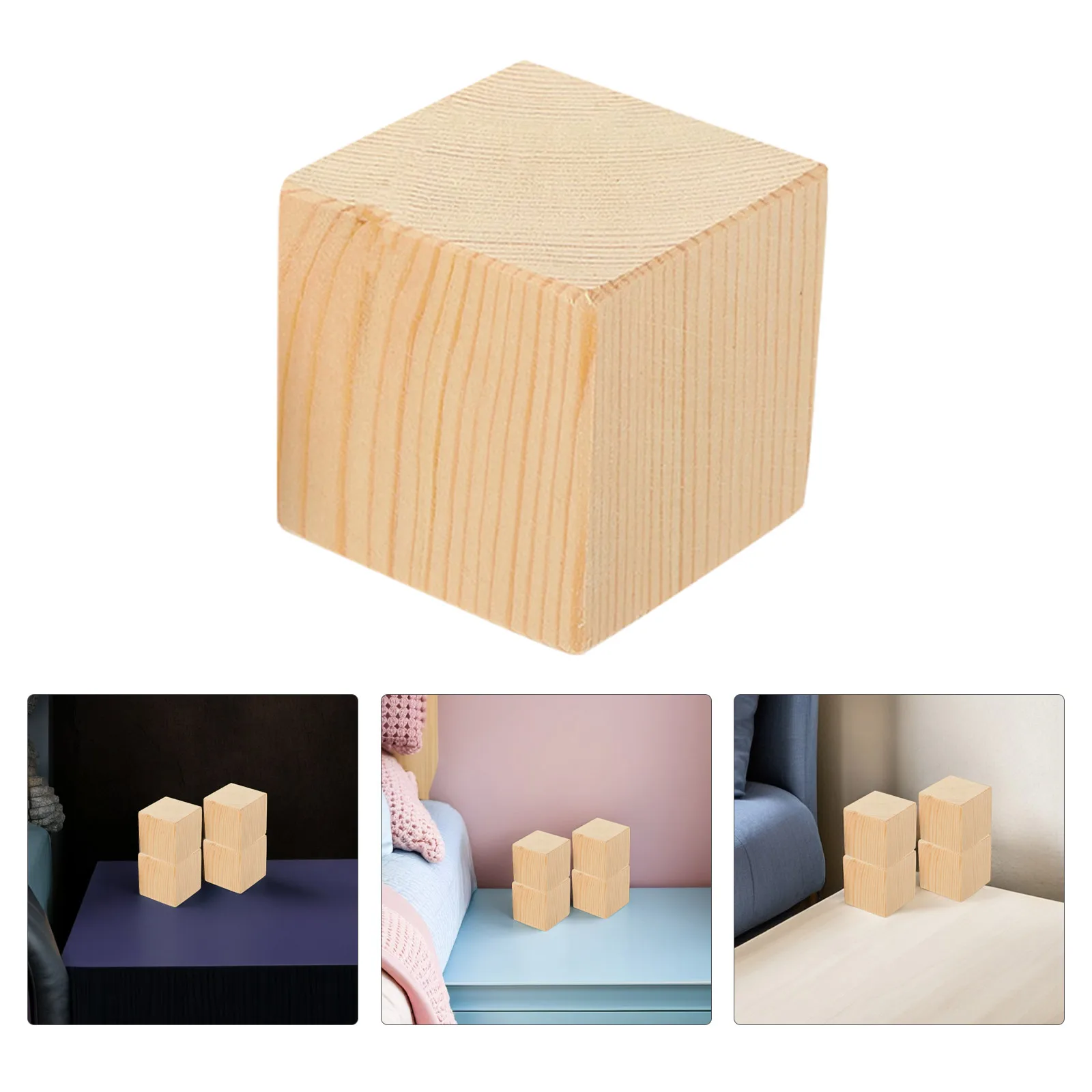 4Pcs Bed Lifters Wooden Furniture Risers Durable Sturdy No Tools Required for Stability Bed Risers Desk Leg Riser 
4Pcs Bed Lifters Wooden Furniture Risers Durable Sturdy No Tools Required for Stability Bed Risers Desk Leg Riser