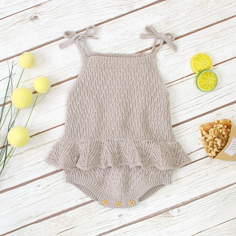 Baby Bodysuit Solid Cotton Knit Newborn Overalls Sleeveless 0-18M Romper Child Summer Infant Girl Jumpsuit Sling Ruffles Clothes
Baby Bodysuit Solid Cotton Knit Newborn Overalls Sleeveless 0-18M Romper Child Summer Infant Girl Jumpsuit Sling Ruffles Clothes