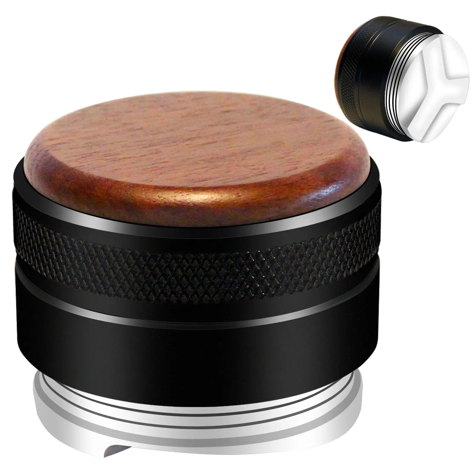 Распределитель кофе, инструмент для раздачи эспрессо из нержавеющей стали, распределитель эспрессо с регулируемой глубиной, выравниватель с ореховым деревом
Распределитель кофе, инструмент для раздачи эспрессо из нержавеющей стали, распределитель эспрессо с регулируемой глубиной, выравниватель с ореховым деревом