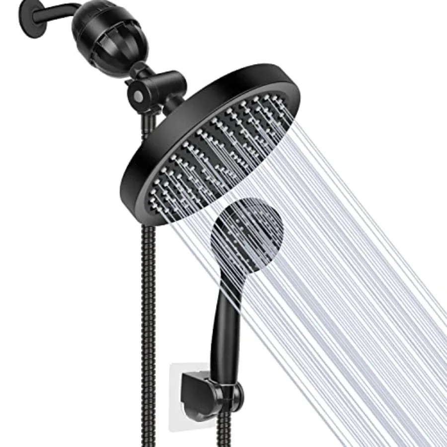 Filtered Shower Head High Pressure Rainfall Shower Head/Handheld Shower Filter Combo Luxury Modern Chrome Plated with 60'' Hose
Filtered Shower Head High Pressure Rainfall Shower Head/Handheld Shower Filter Combo Luxury Modern Chrome Plated with 60'' Hose