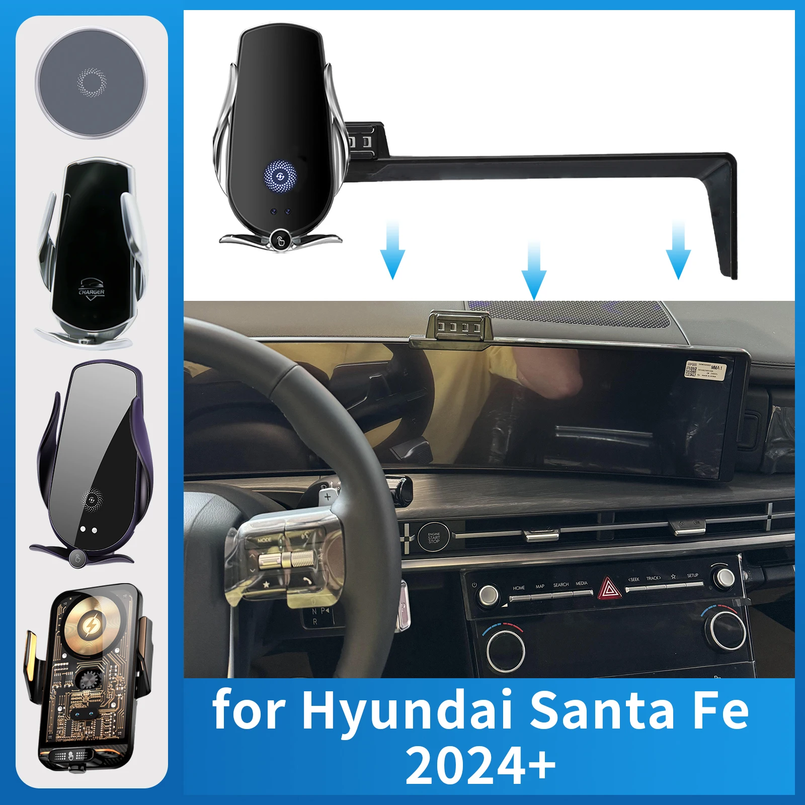 Mobile Phone Holder for Hyundai Santa Fe 2024 2025 Santafe Car phone holder Charging Bracket Navigation Stand Auto Accessories
Mobile Phone Holder for Hyundai Santa Fe 2024 2025 Santafe Car phone holder Charging Bracket Navigation Stand Auto Accessories