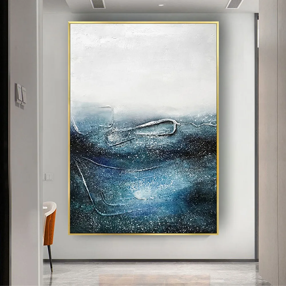 Painting Decor Living Room Modern Hand Painted Oil Paintings on Canvas Blue Abstract Wall Art Canvas Home Decor Painting Artwork
Painting Decor Living Room Modern Hand Painted Oil Paintings on Canvas Blue Abstract Wall Art Canvas Home Decor Painting Artwork