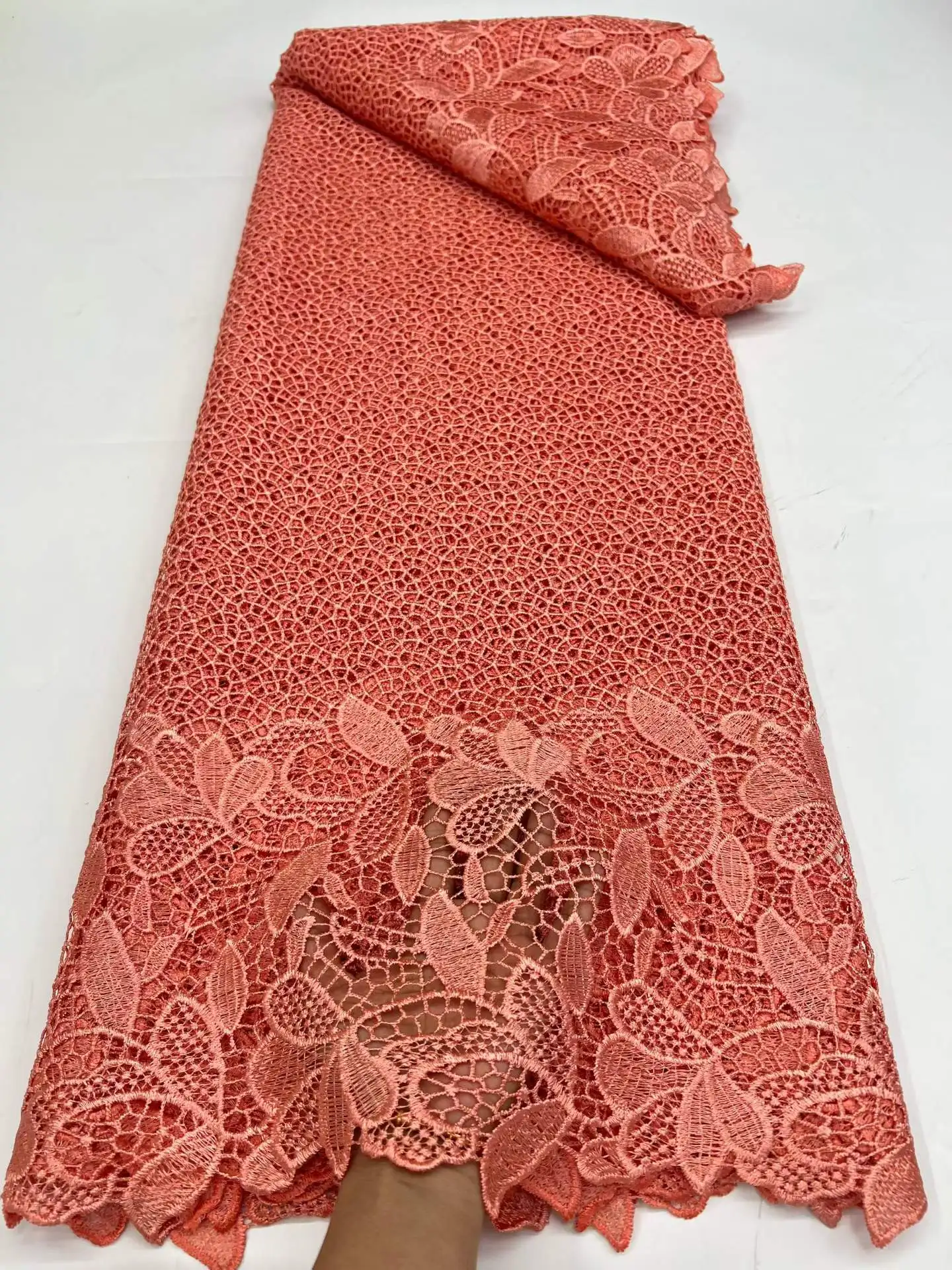 Friendly Guipure Lace 5 Yards Latest 2026 African Embroidered Cord Fabric Cupion Garment Perfect For Casual Occasional Wear
Friendly Guipure Lace 5 Yards Latest 2026 African Embroidered Cord Fabric Cupion Garment Perfect For Casual Occasional Wear