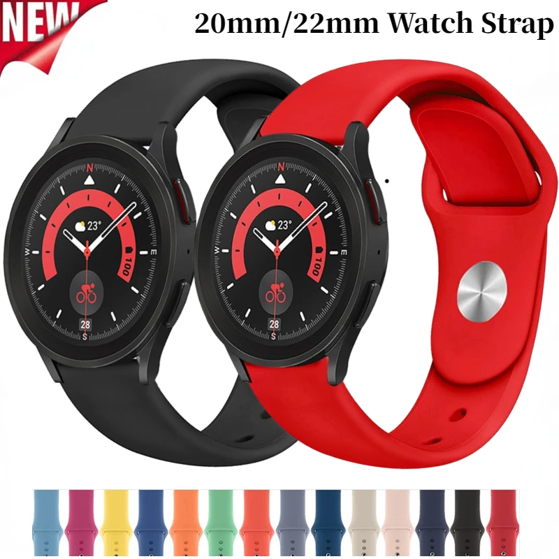 20mm 22mm Silicone strap for Samsung Galaxy Watch 6/5/4/Classic Huawei Watch 4 GT4/3 Pro Bracelet Wristband for Amazfit GTS band
20mm 22mm Silicone strap for Samsung Galaxy Watch 6/5/4/Classic Huawei Watch 4 GT4/3 Pro Bracelet Wristband for Amazfit GTS band