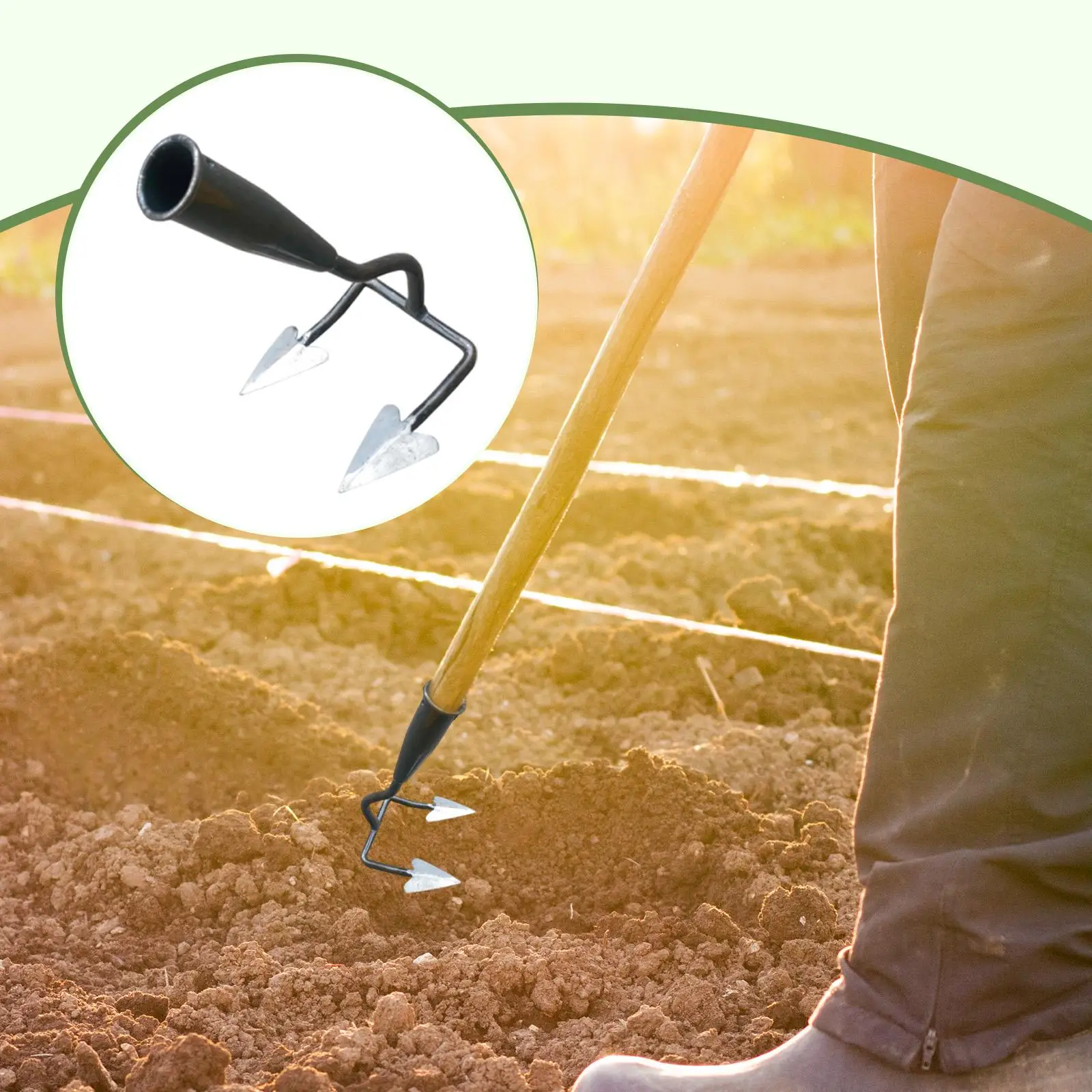 Garden Hoe Triangle Hoe Soil Digging Portable Multi Purpose Plowing Replacement Versatile Cultivating Compact Garden Tool