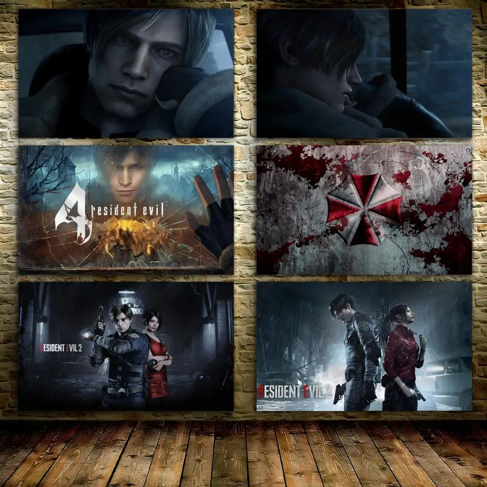 R-Resident Evil 4 Game Flags 3x5 Ft Custom Banner For Garage Door Room Decor Wall Out Decoration With Metal Buckle
R-Resident Evil 4 Game Flags 3x5 Ft Custom Banner For Garage Door Room Decor Wall Out Decoration With Metal Buckle